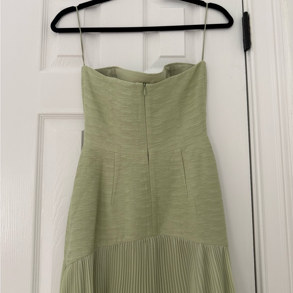 ALEXIS Sunniva Strapless Pleated Maxi Dress Gown Sage Green NEW with tag - Picture 5 of 14